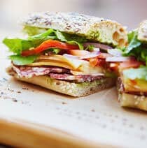 Healthy sandwich on a board