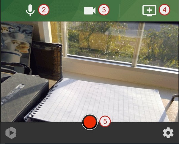 Screenshot step 5, record button.