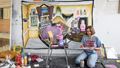 Art students using equipment and facilities
