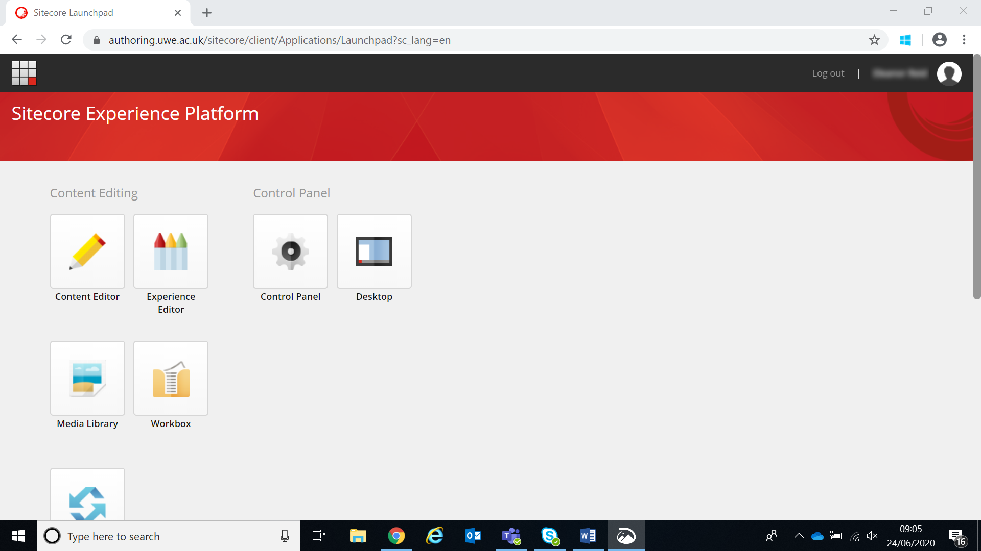 Sitecore homepage
