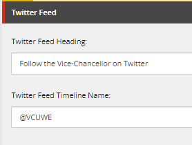Twitter Feed screenshot.