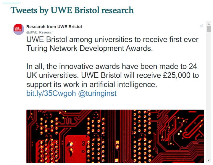 Twitter Feed screenshot.