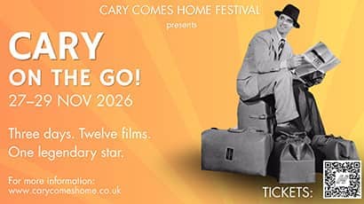 An orange coloured poster for the Cary Comes Home Festival 2026.  