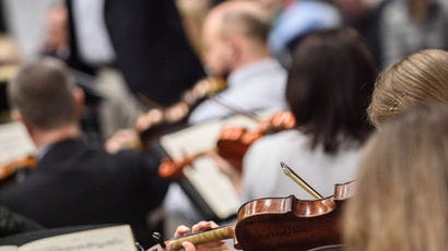 Violinist in an orchestra