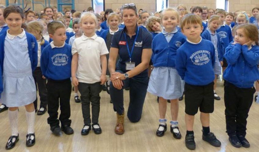 Antarctic Fire Angels on school visit