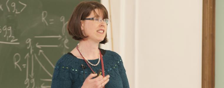 Dr Catherine Hobbs delivering a lecture.