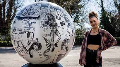 Public art globe
