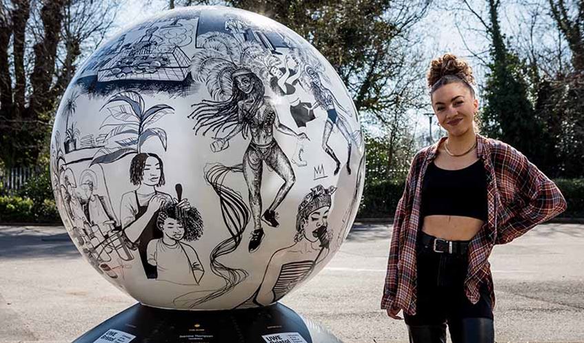 Public art globe