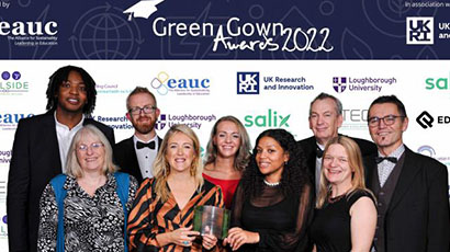 Green Skills for Jobs and Entrepreneurship programme team at the Green Gown Awards.