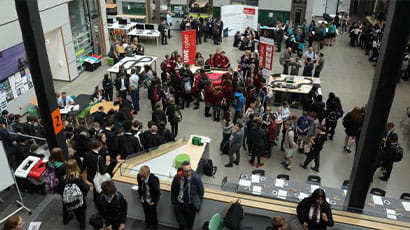 An event hosted by UWE Bristol inside the Engineering Building 