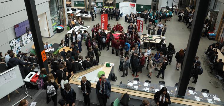 An event hosted by UWE Bristol inside the Engineering Building