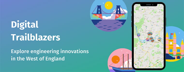 A poster of Digital Trailblazers app