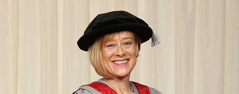 A photograph of Professor Jane Harrington