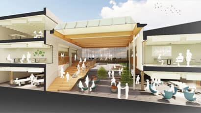 A prototype showing an inside of a building 