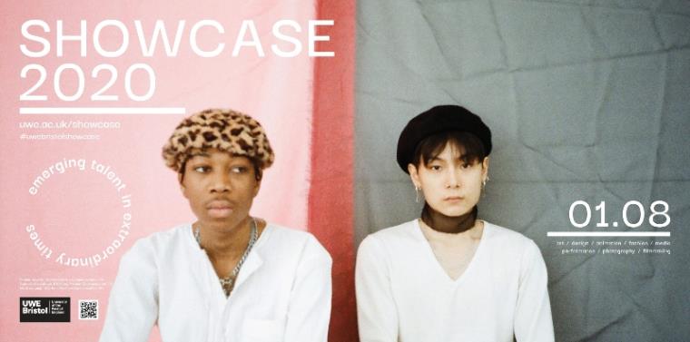 Showcase poster featuring two UWE graduates