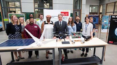 Metro Mayor meets with UWE Bristol students in the Engineering Building 