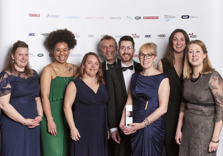 UWE Bristol staff from the School of Engineering at the staff awards ceremony.