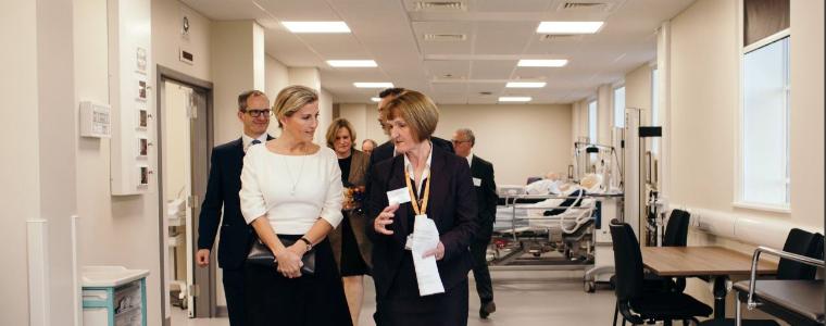 Her Royal Highness The Countess of Wessex at the opening of the Scar Free Foundation centre.