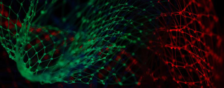 Decorative image of multicoloured netting