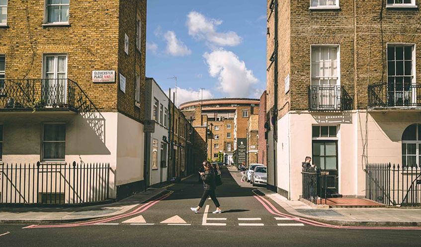 A side road junction in London