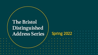 BDAS logo: 'The Bristol Distinguished Address Series, Spring 2022