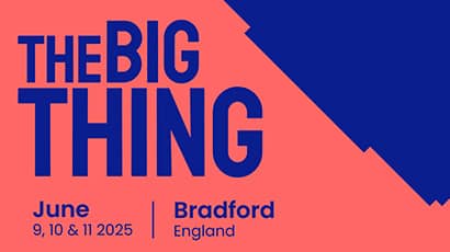 The Big Thing logo in red and blue
