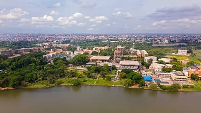 An aerial shot of the University of Lagos 