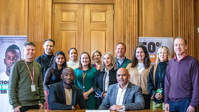 Representatives of nine regional institutions sign up to the new OurCity2030 partnership to combat inequality in Bristol
