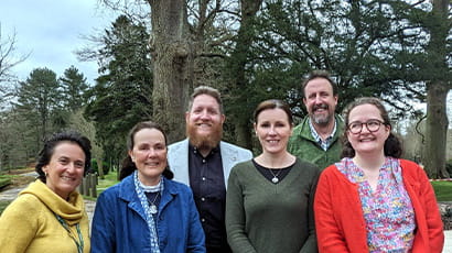 Representatives from UWE Bristol join Woodland Heritage and Forest Research with PhD student Alice Dibley