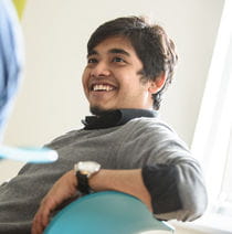 Smiling student