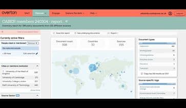 CABER Impact Map report powered by Overton.
