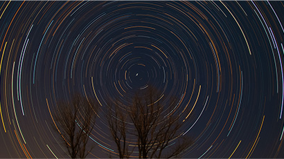 Image of multi-coloured curved lines in a concentric formation.