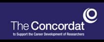 The Concordat navy blue logo with white words 'The Concordat'.