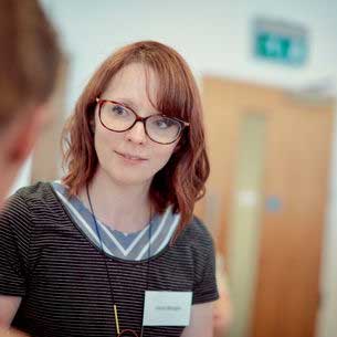 Woman listening to someone 