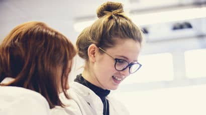 A close up shot of a researcher