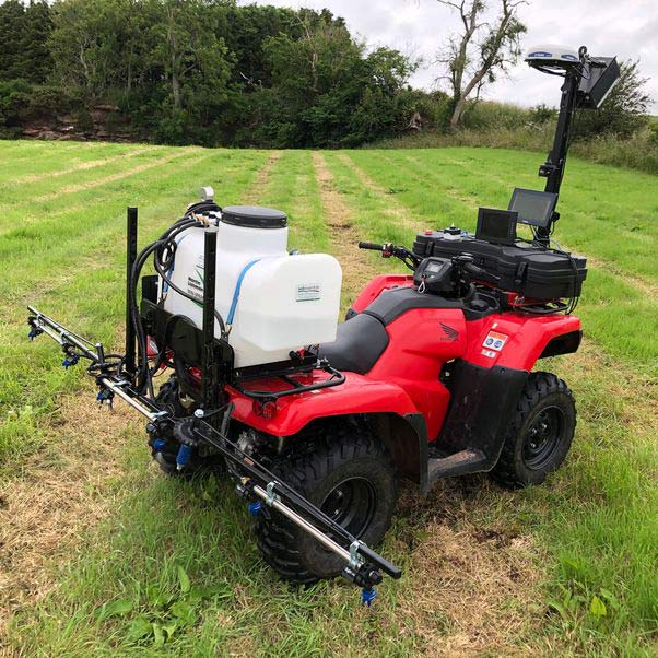 Adapted quad bike in a field