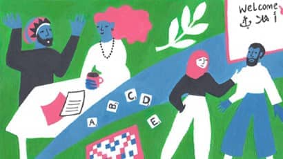 Illustration of Bristol's refugee community