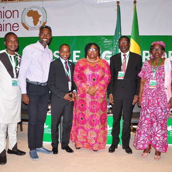 Paschal Anosike with the African Union Commission – Her Excellency Professor Sarah Agbor, Former Ministers of Education Bostwana and Senegal