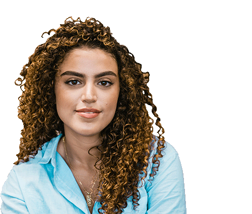 Student with curly hair
