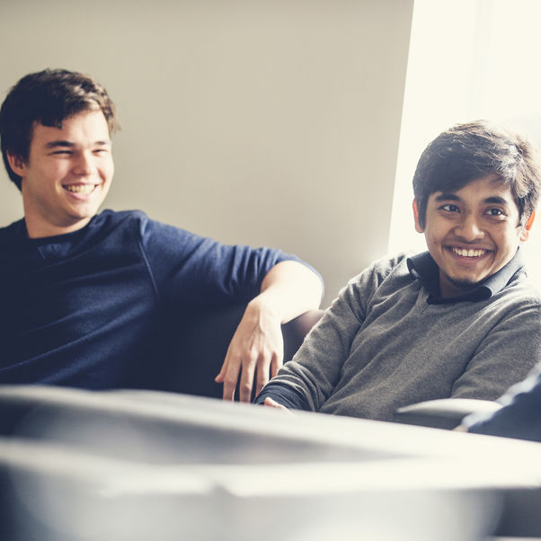 Two students in accommodation
