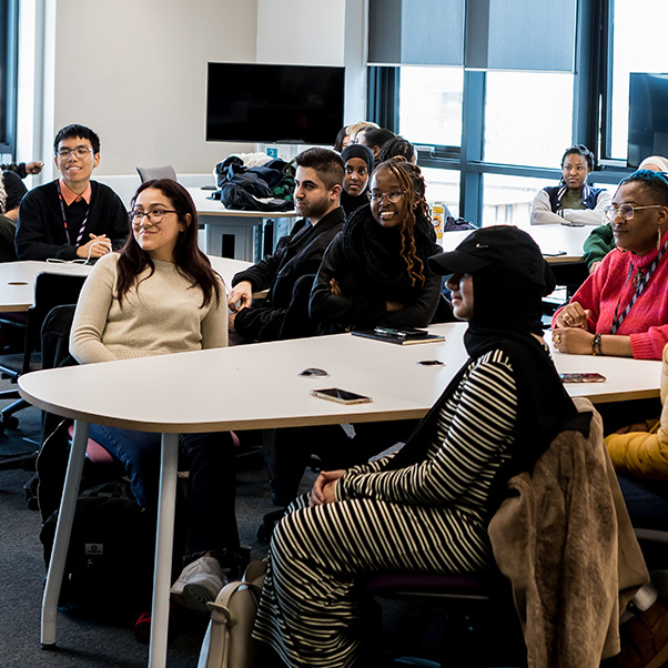 Group of students at an Equity Social event.