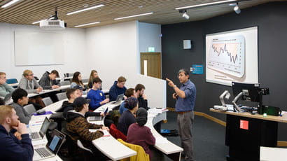 Students in a lecture theatre