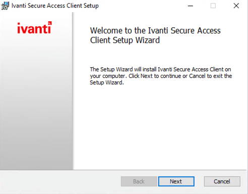 Ivanti Secure Access Client Setup Wizard