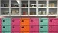 Special Collections filing cabinets and display cabinets in Bower Ashton Library.
