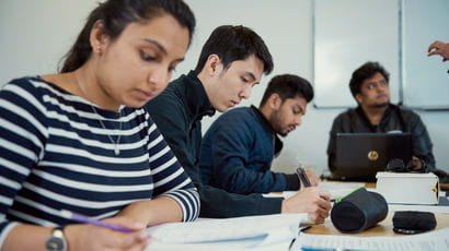 Students studying