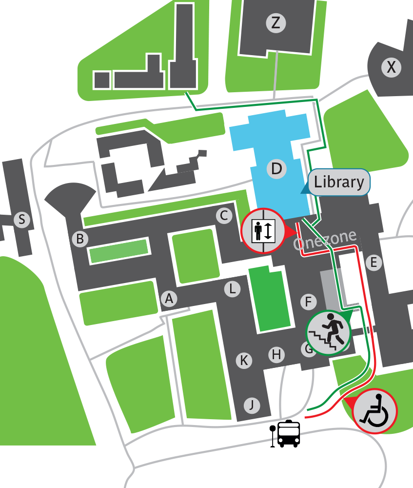 Frenchay Library vacation access map.