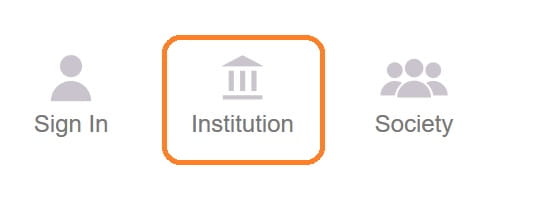 Select institution login.