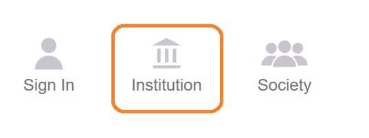 Select institution login.