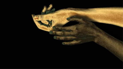 No More Silence Zine volume 2 art work of two hands touching