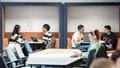 Students working in Synapse study space, Frenchay Campus